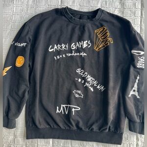 Gamers Crewneck Graphic Sweater ADC Carry Games Gold Metal Way Men’s Size L